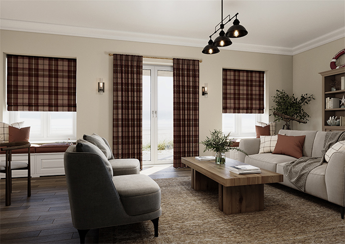 Highland, Mulberry - Made to Measure Curtains - Image 7